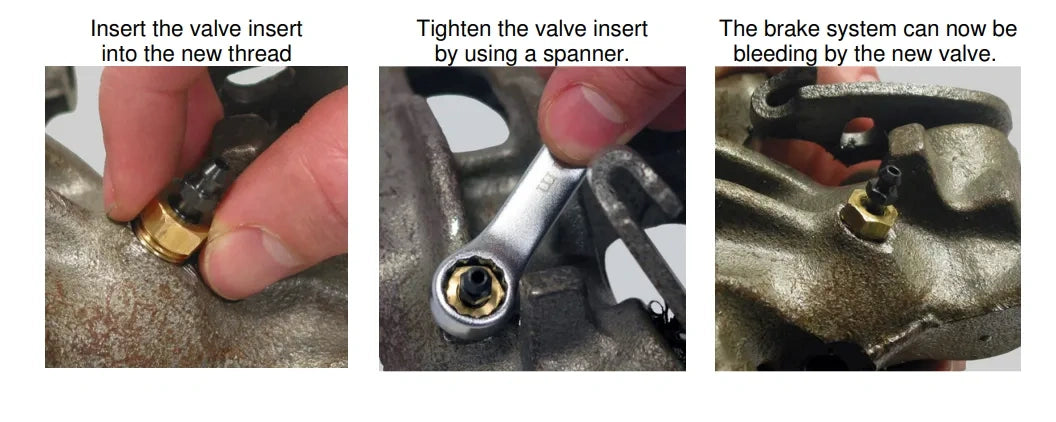 10-teiliges Reparaturset für Bremssattel-Entlüftungsschrauben.