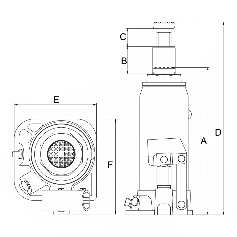 2T Hydraulischer Vertikalheber