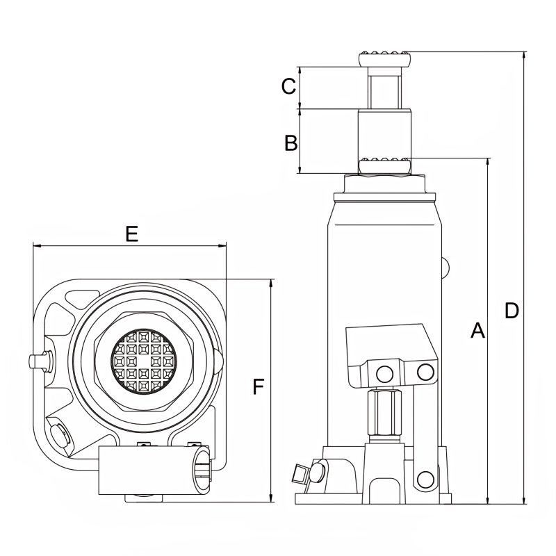 50T hydraulischer vertikaler Wagenheber