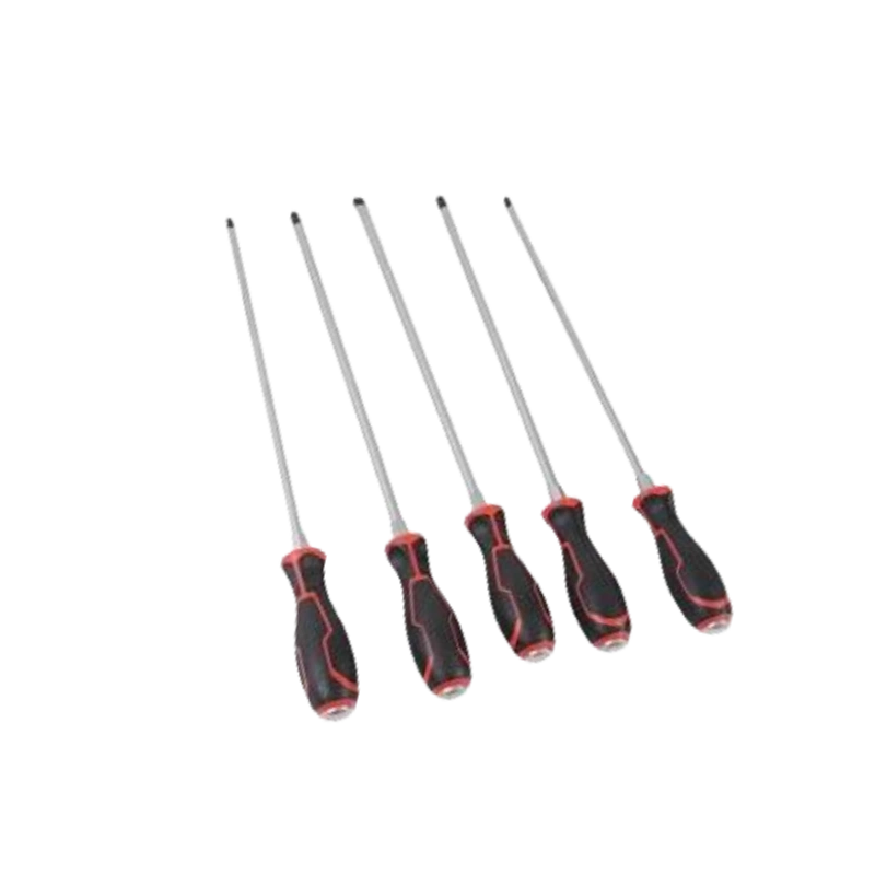 5 destornilladores extra largos de 450 mm