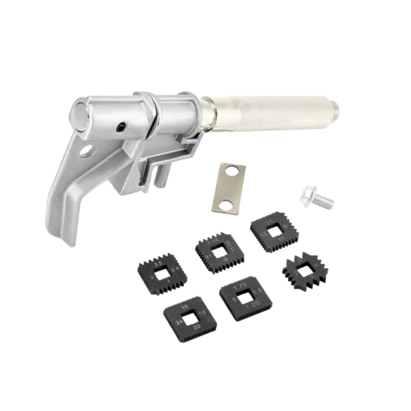 Universelle Außengewindeschneidwerkzeuge mit 6-teiligem Standard-Schneideisensatz (Größen: 4–24 TPI)