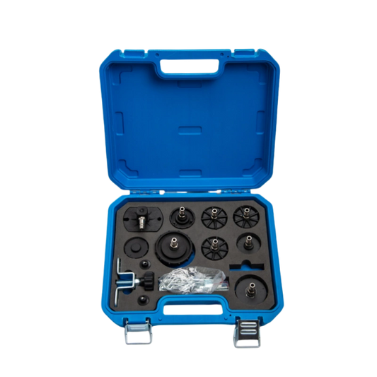 Kit de adaptador de cilindro maestro de purga de freno de 13 piezas