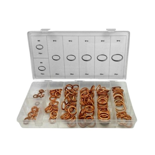 150PCS Copper Crush Washer Assortment