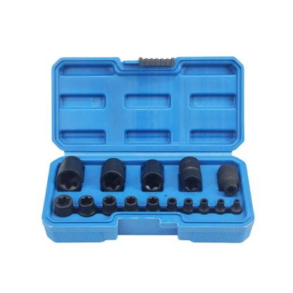 Juego de 15 vasos E-Torx Plus, EP4-EP24, de 6 y 5 puntas, compatibles con Tesla