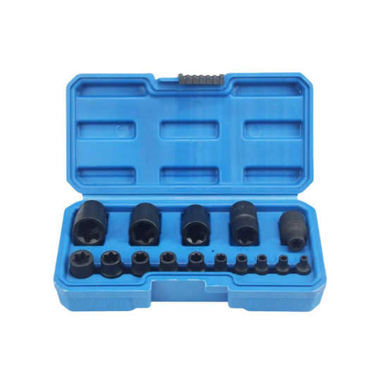 Juego de 15 vasos E-Torx Plus, EP4-EP24, de 6 y 5 puntas, compatibles con Tesla