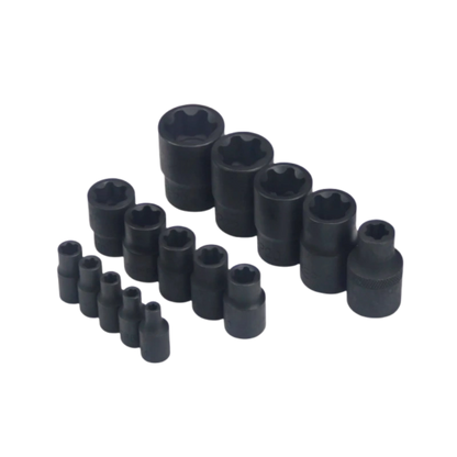 Juego de 15 vasos E-Torx Plus, EP4-EP24, de 6 y 5 puntas, compatibles con Tesla