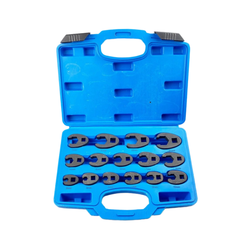 Juego de 15 herramientas con llave de pata de gallo métrica