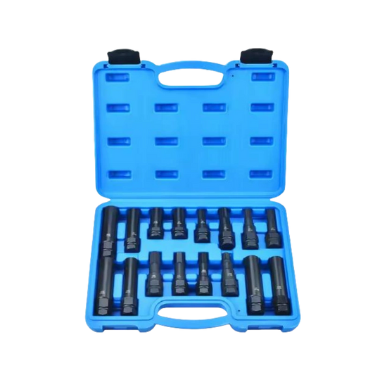 Juego de 16 llaves maestras para tuercas de seguridad: kit de herramientas para quitar llaves de seguridad de ruedas
