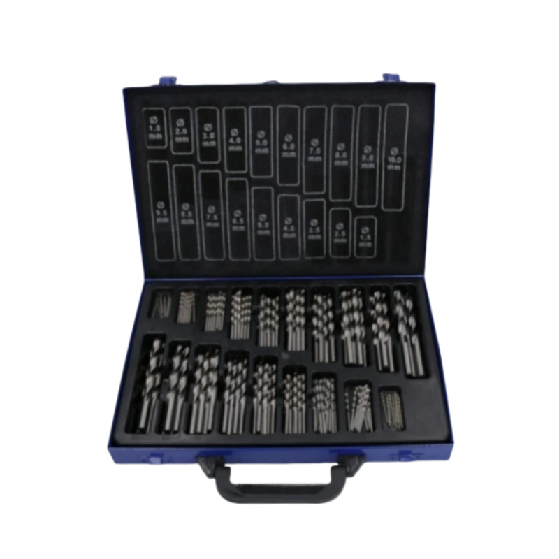 Juego de 170 brocas helicoidales HSS métricas de 1 mm a 10 mm