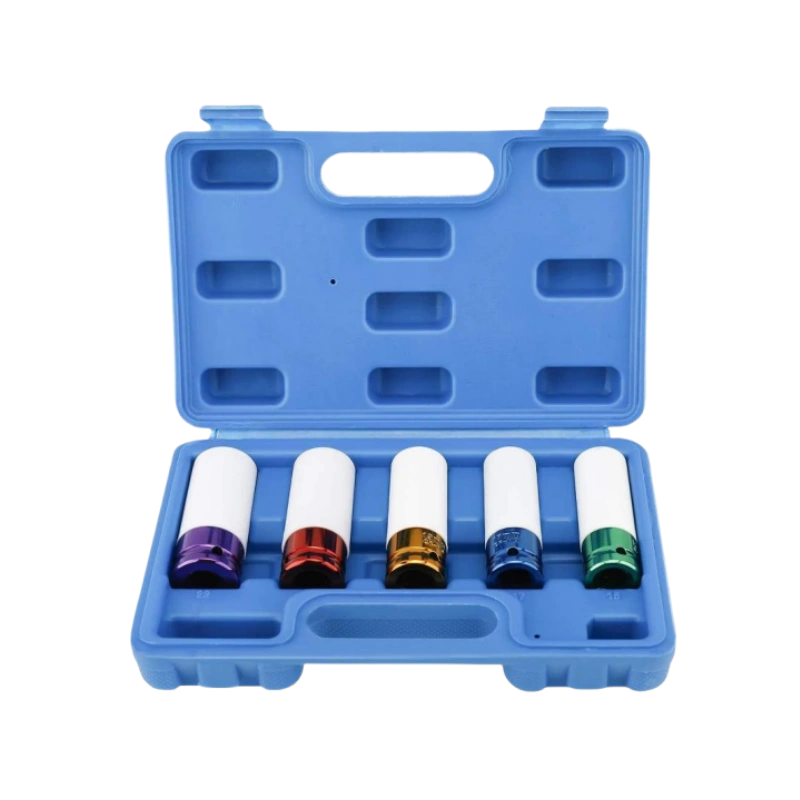 Kit de 5 herramientas de impacto para tuercas de rueda motriz de 1/2"