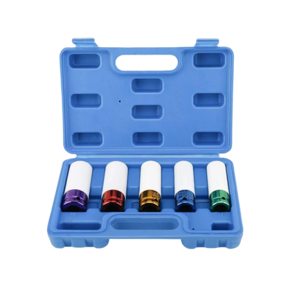 Kit de 5 herramientas de impacto para tuercas de rueda motriz de 1/2"