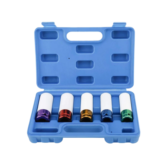 Kit de 5 herramientas de impacto para tuercas de rueda motriz de 1/2"