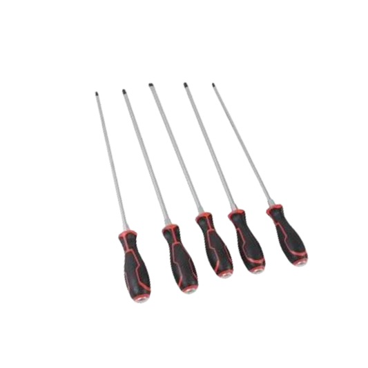 5 destornilladores extra largos de 450 mm