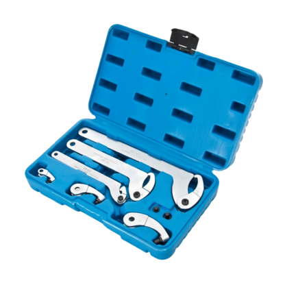 8PCS Adjustable Hook Wrench Set