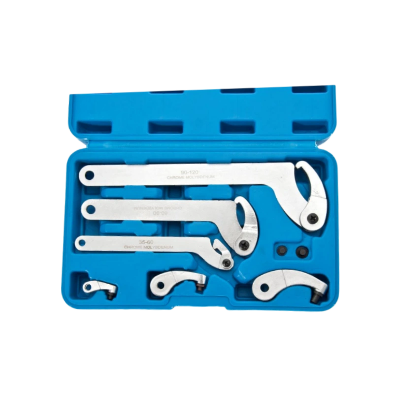 8PCS Adjustable Hook Wrench Set