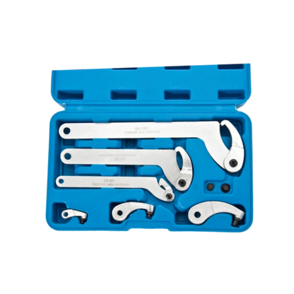 8PCS Adjustable Hook Wrench Set