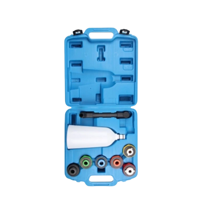 Juego de 8 embudos y adaptadores para aceite
